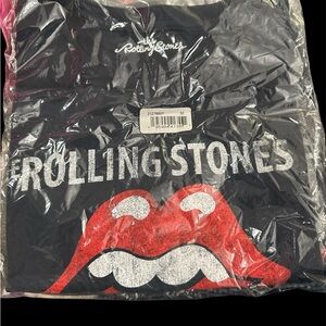Rolling Stones 1975 US Tour T-Shirt NIP (Dark Navy) Sz M